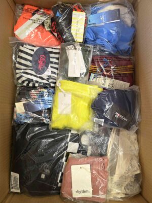 The photo shows a package with clothing in the category ABW.