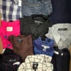 The photo shows a package with clothing in the category U.