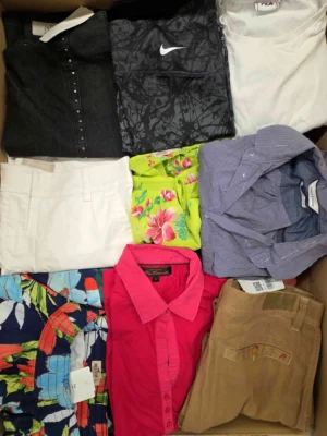 The photo shows a package with clothing in the category U.