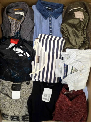 The photo shows a package with clothing in the category U.