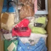 The photo shows a package with clothing in the category AU.