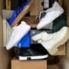 The photo shows a package with footwear in the category BS.