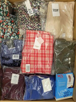 The photo shows a package with clothing in the category AR.