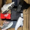 The photo shows a package with footwear in the category CS.