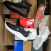The photo shows a package with footwear in the category CS.