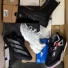 The photo shows a package with footwear in the category CS.