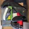 The photo shows a package with footwear in the category CS.