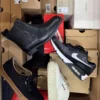 The photo shows a package with footwear in the category CS.