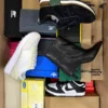 The photo shows a package with footwear in the category CS.