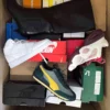 The photo shows a package with footwear in the category CS.