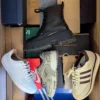 The photo shows a package with footwear in the category CS.