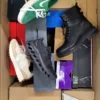 The photo shows a package with footwear in the category CS.