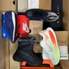 The photo shows a package with footwear in the category CS.