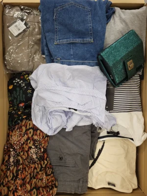 The photo shows a package with clothing in the category TSC.