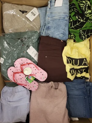 The photo shows a package with clothing in the category TSC.