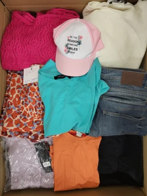 The photo shows a package with clothing in the category TSC.