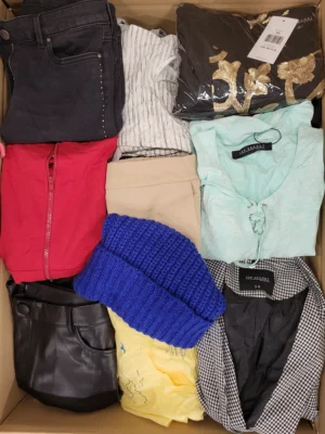 The photo shows a package with clothing in the category TSC.