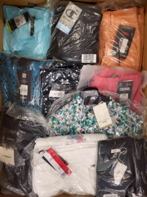 The photo shows a package with clothing in the category AW.