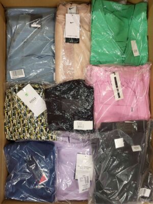 The photo shows a package with clothing in the category AW.