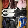 The photo shows a package with footwear in the category SH.