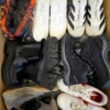 The photo shows a package with footwear in the category CSU.