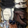 The photo shows a package with footwear in the category CSU.