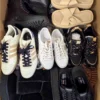 The photo shows a package with footwear in the category CSU.
