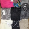 The photo shows a package with clothing in the category U.