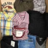 The photo shows a package with clothing in the category U.