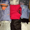 The photo shows a package with clothing in the category U.