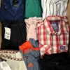 The photo shows a package with clothing in the category U.