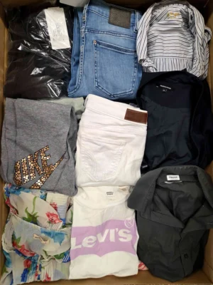 The photo shows a package with clothing in the category U.