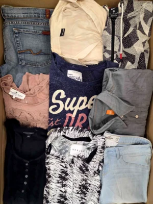 The photo shows a package with clothing in the category U.