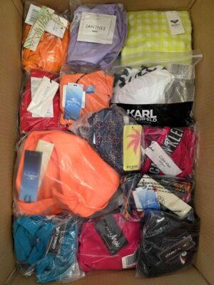 The photo shows a package with clothing in the category ABW.