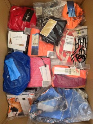 The photo shows a package with clothing in the category ABW.