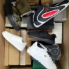 The photo shows a package with footwear in the category BS.