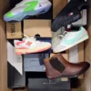 The photo shows a package with footwear in the category BS.