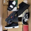 The photo shows a package with footwear in the category BS.