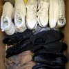 The photo shows a package with footwear in the category BSU.