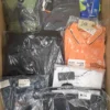 The photo shows a package with clothing in the category AM.
