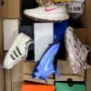 The photo shows a package with footwear in the category CS.