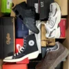 The photo shows a package with footwear in the category CS.