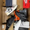 The photo shows a package with footwear in the category CS.