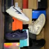 The photo shows a package with footwear in the category CS.