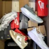 The photo shows a package with footwear in the category CS.
