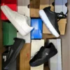 The photo shows a package with footwear in the category CS.
