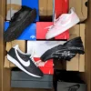The photo shows a package with footwear in the category CS.