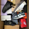 The photo shows a package with footwear in the category CS.
