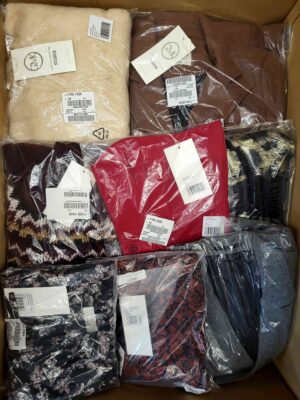 The photo shows a package with clothing in the category YA.