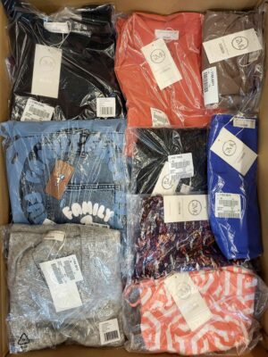 The photo shows a package with clothing in the category YA.